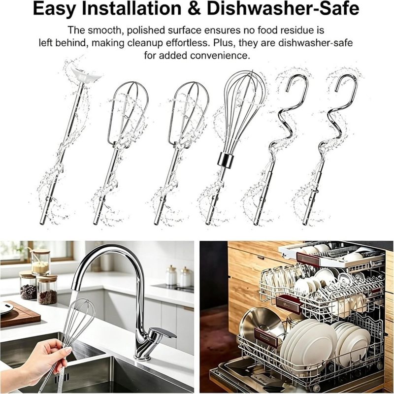 Kitchenaid Mixer Hand Mixer - 【Terjangkau】 Set Aksesori Pengaduk Tangan Baja