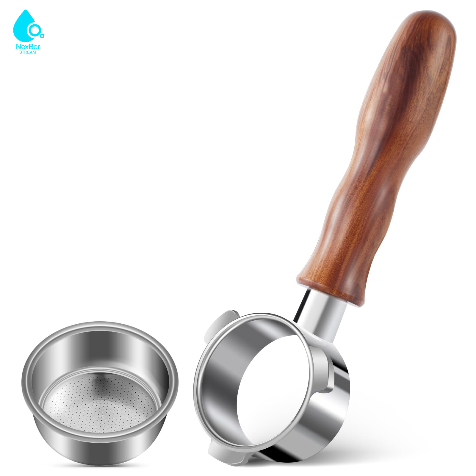 Breville Espresso Barista Touch - Portafilter tanpa dasar 54mm dengan 3