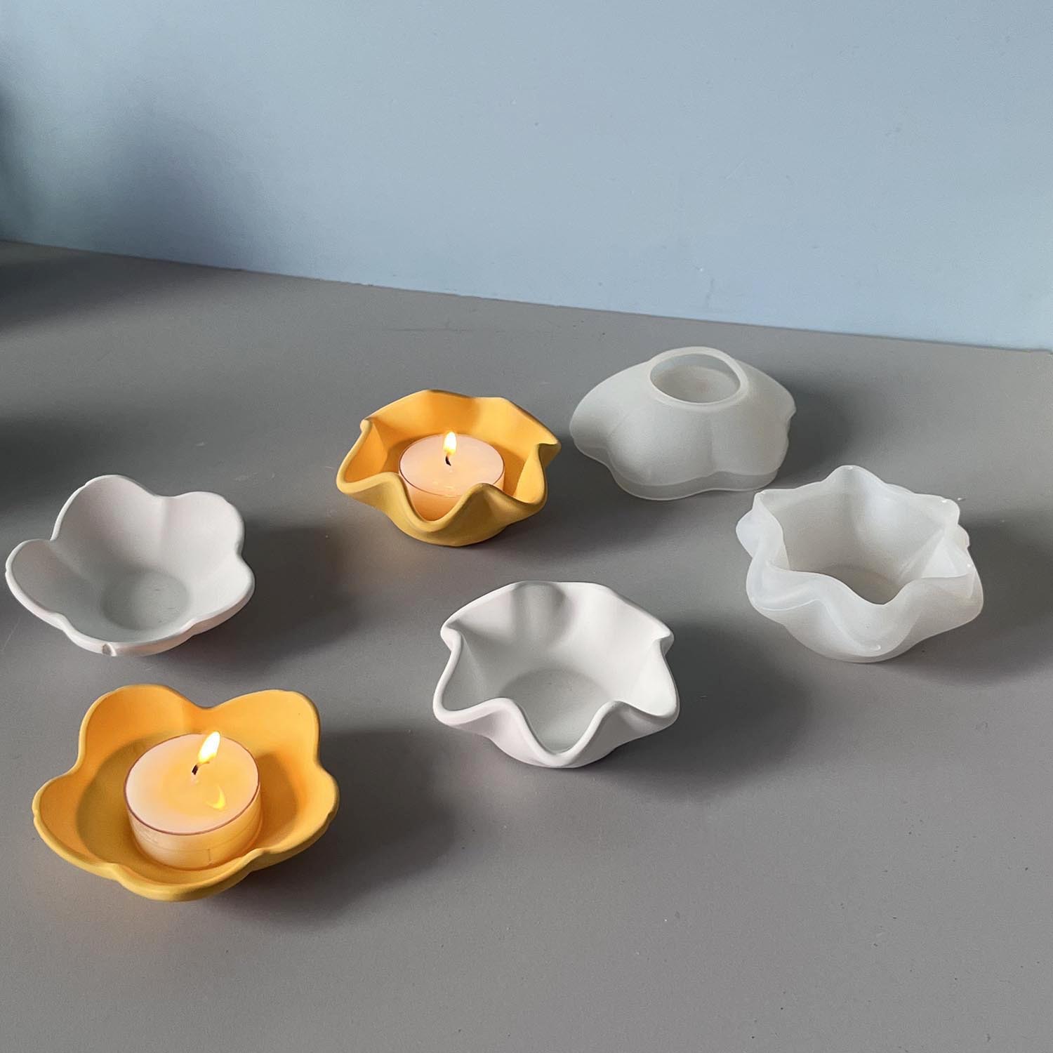 Potsticker Mold - Cetakan Silikon Mangkuk Lilin Tepi Melengkung