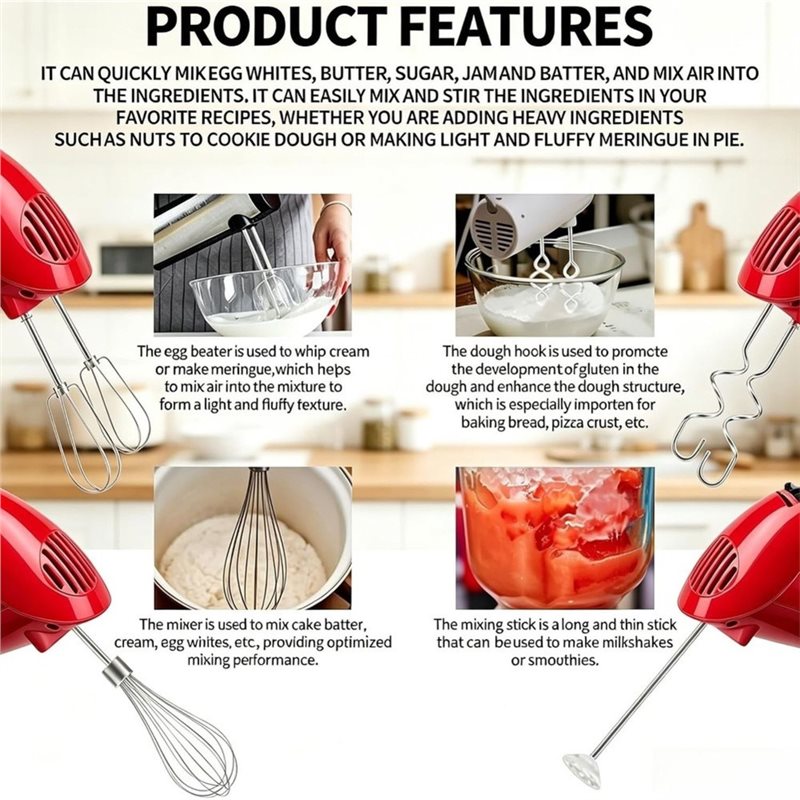 【Terjangkau】 Set Aksesori Peng - Kitchenaid Mixer Hand Mixer ulasan dan harga