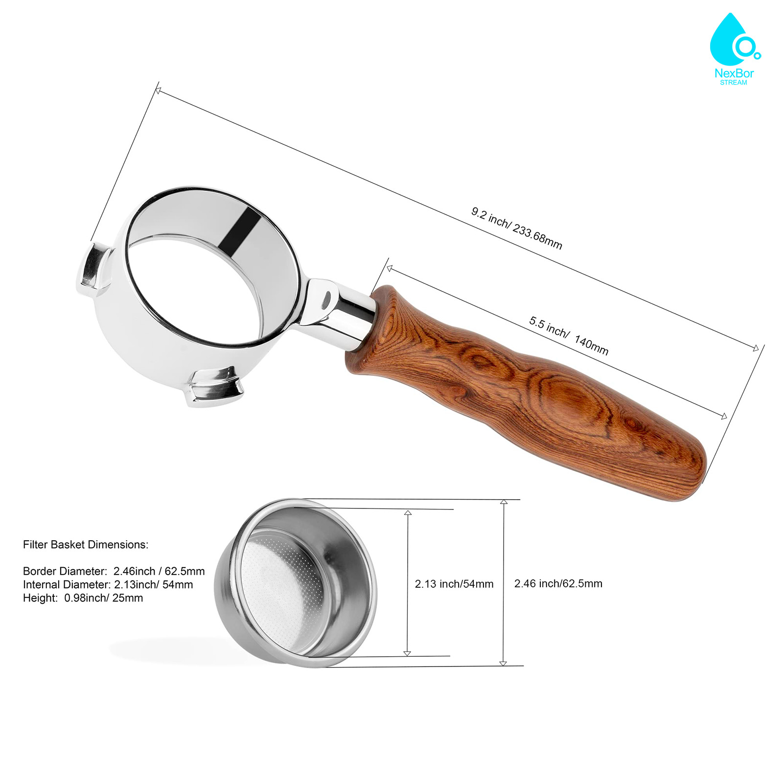 Portafilter tanpa dasar 54mm d - Breville Espresso Barista Touch ulasan dan harga