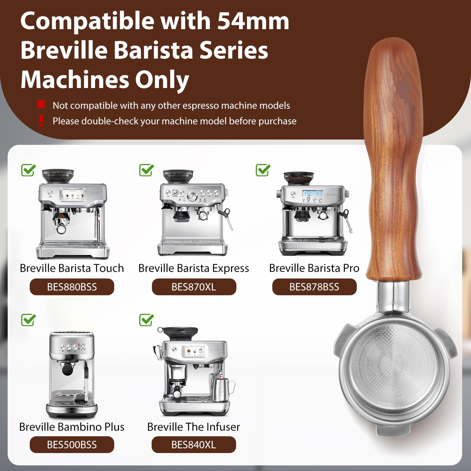 Portafilter tanpa dasar 54mm d - Breville Espresso Barista Touch ulasan dan harga